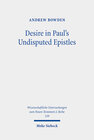 Buchcover Desire in Paul's Undisputed Epistles