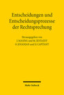 Buchcover Entscheidungen und Entscheidungsprozesse der Rechtsprechung