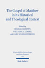 Buchcover The Gospel of Matthew in its Historical and Theological Context