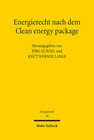 Buchcover Energierecht nach dem Clean energy package