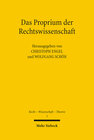 Buchcover Das Proprium der Rechtswissenschaft