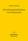 Buchcover Die Informationsfunktion von Parlamenten