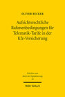 Buchcover Aufsichtsrechtliche Rahmenbedingungen für Telematik-Tarife in der Kfz-Versicherung