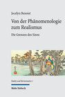 Buchcover Von der Phänomenologie zum Realismus