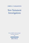 Buchcover New Testament Investigations