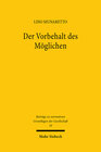 Buchcover Der Vorbehalt des Möglichen