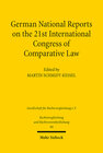 Buchcover German National Reports on the 21st International Congress of Comparative Law