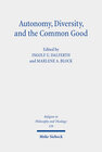 Buchcover Autonomy, Diversity and the Common Good