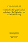Buchcover Journalistischer Quellenschutz im Zeitalter der Digitalisierung und Globalisierung