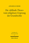 Buchcover Die "Jellinek-These" vom religiösen Ursprung der Grundrechte