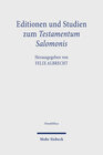 Buchcover Editionen und Studien zum Testamentum Salomonis