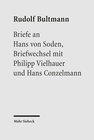 Buchcover Briefe an Hans von Soden. Briefwechsel mit Philipp Vielhauer und Hans Conzelmann