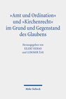 Buchcover "Amt und Ordination" und "Kirchenrecht" im Grund und Gegenstand des Glaubens