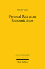 Buchcover Personal Data as an Economic Asset