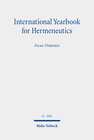 Buchcover International Yearbook for Hermeneutics