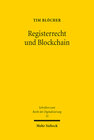 Buchcover Registerrecht und Blockchain