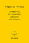 Buchcover Über Recht sprechen