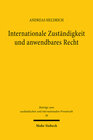 Buchcover Internationale Zuständigkeit und anwendbares Recht
