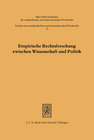 Buchcover Empirische Rechtsforschung zwischen Wissenschaft und Politik