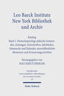 Buchcover Leo Baeck Institute New York Bibliothek und Archiv. Katalog