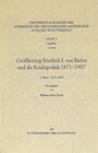 Buchcover Grossherzog Friedrich I. von Baden und die Reichspolitik 1871-1907