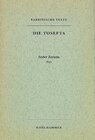 Buchcover Rabbinische Texte, Erste Reihe: Die Tosefta. Band I: Seder Zeraim