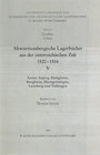 Buchcover Altwürttembergische Lagerbücher aus der österreichischen Zeit 1520-1534. Ämter Asperg, Bietigheim, Besigheim, Markgrönin