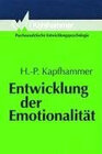 Buchcover Entwicklung der Emotionalität