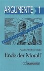 Buchcover Ende der Moral?