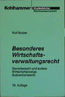 Buchcover Besonderes Wirtschaftsverwaltungsrecht