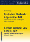 Buchcover Deutsches Strafrecht Allgemeiner Teil, Lehrbuch in Deutsch und Englisch, Teil 1