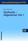 Buchcover Strafrecht - Allgemeiner Teil I