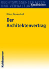 Buchcover Der Architektenvertrag