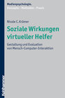 Buchcover Soziale Wirkungen virtueller Helfer