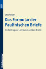 Buchcover Das Formular der paulinischen Briefe. BonD