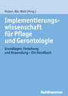 Buchcover Implementierungswissenschaft für Pflege und Gerontologie
