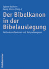Buchcover Der Bibelkanon in der Bibelauslegung