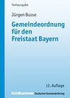 Buchcover Gemeindeordnung für den Freistaat Bayern