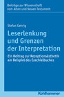 Buchcover Leserlenkung und Grenzen der Interpretation