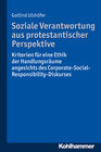 Buchcover Soziale Verantwortung aus protestantischer Perspektive