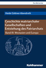 Buchcover Geschichte matriarchaler Gesellschaften und Entstehung des Patriarchats