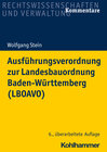 Buchcover Ausführungsverordnung zur Landesbauordnung Baden-Württemberg (LBOAVO)