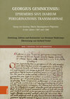Buchcover Georgius Gemnicensis: Ephemeris sive Diarium peregrinationis transmarinae