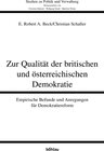 Buchcover Zur Qualität der britischen und österreichischen Demokratie