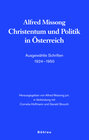 Buchcover Alfred Missong. Christentum und Politik in Österreich