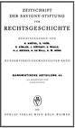 Buchcover Zeitschrift der Savigny-Stiftung für Rechtsgeschichte / Kanonistische Abteilung