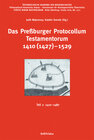 Buchcover Das Preßburger Protocollum Testamentorum 1410 (1427)-1529