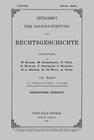 Buchcover Zeitschrift der Savigny-Stiftung für Rechtsgeschichte / Zeitschrift der Savigny-Stiftung für Rechtsgeschichte