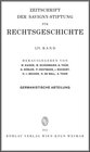Buchcover ZRG Germanistische Abteilung / ZRG Germanistische Abteilung