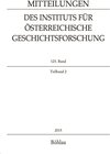 Buchcover Mitteilungen des Instituts für Österreichische Geschichtsforschung 123. Band Teilband 2 (2015)